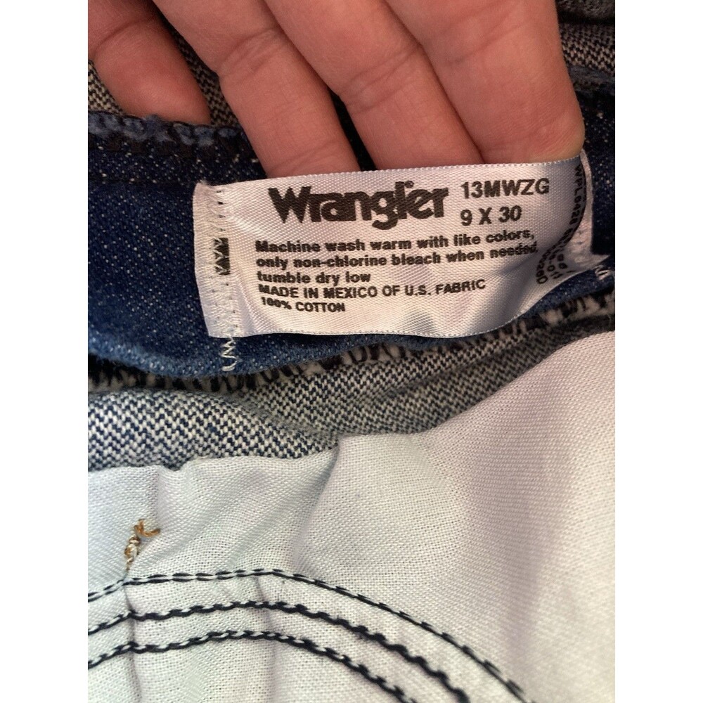 Wrangler Jeans Women's 9X30 (28x30.5) Y2K Blue Denim Western High Rise 13MWZG - Picture 7 of 7